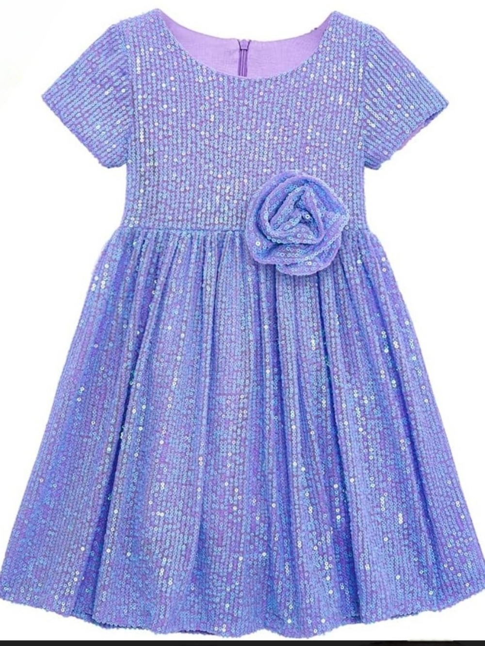 Nwt Little Girls Purple Sequin Dress